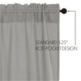 thumbnail image 3 of VHC Brands Burlap Dove Grey Farmhouse Curtains Prairie Long Panel Set of 2 84x36x18, 3 of 7