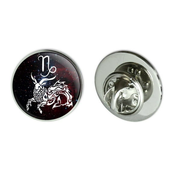 Capricorn Fish Goat Zodiac Sign Horoscope in Space Metal 0.75" Lapel Hat Pin Tie Tack Pinback