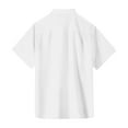 thumbnail image 4 of Kagetolytai Men Shirts Men's Vintage Button Down Bowling Shirts Short Sleeve Summer Beach Shirt White 2XL, 4 of 5