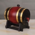 thumbnail image 1 of OULII Baril en Chêne Rétro Baril en Bois Multi-Rangement pour Amateurs de Boissons 1 Ensemble, 1 of 8