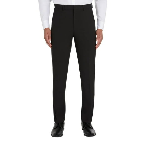 Calvin Klein Men's Slim Fit Stretch Flat Front Dress Pant (US, Waist Inseam, 30, 29, Regular, Regular, Black)