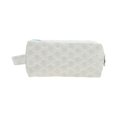thumbnail image 1 of Unique Bargains 1 Pc Bolsa de Maquillaje Rectangular de Puntos de Moda para Viaje Pequeña Blanca Azul de Poliéster, 1 of 5