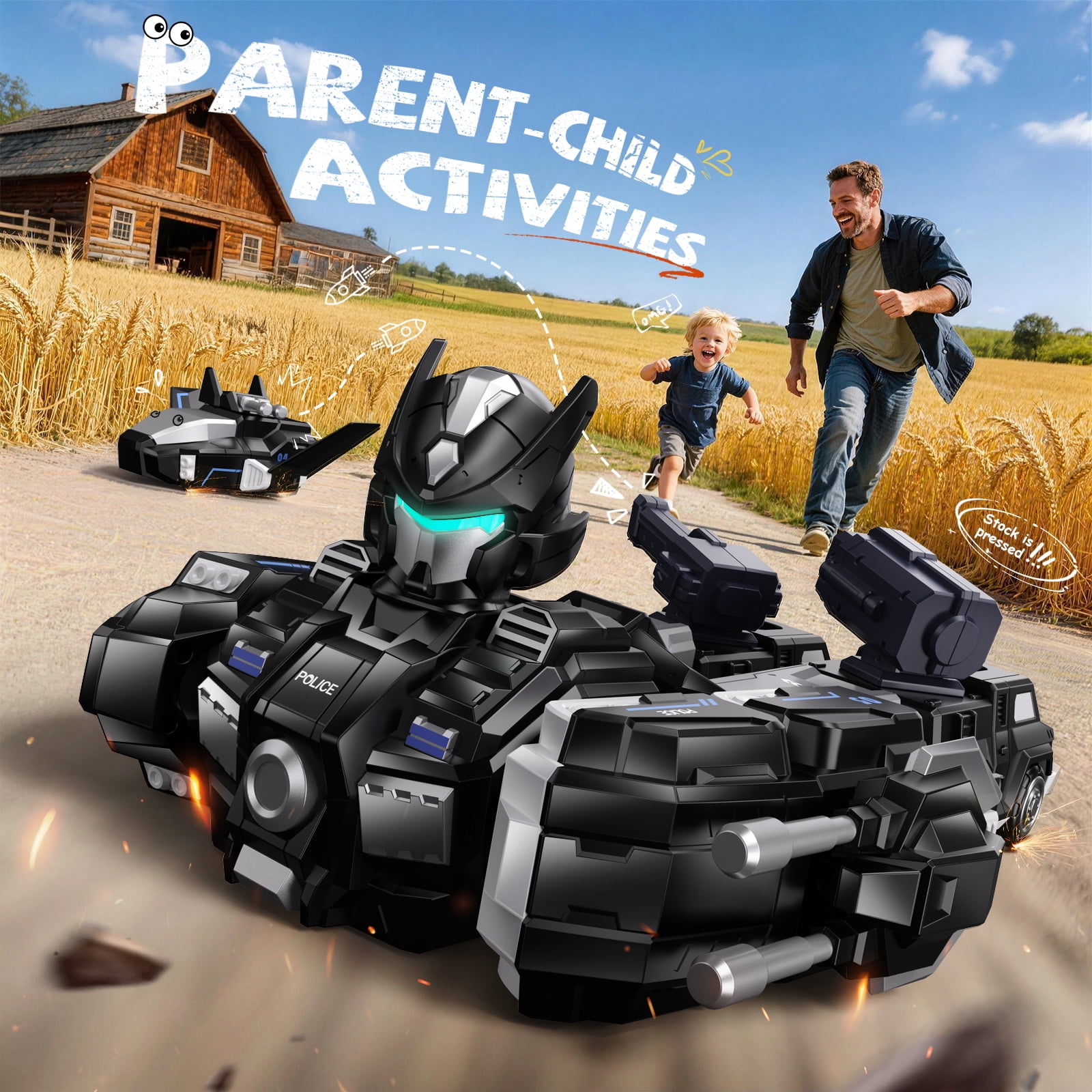 Gelomee Transforming Toys for 4-7 Year Old Boys, Magnetic Robots Toys for Kids, Easy to Assembly, Ideals Birthday Gift Aged 3-8 Years Old