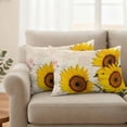 thumbnail image 2 of 2 Pack Outdoor Waterproof Throw Pillow Covers,Summer Farm Sunflower Decorative Rectangle Pillow Case Patio Pillowcases for Chair Couch Sofa 20x12in, 2 of 9