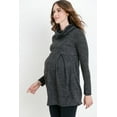 thumbnail image 2 of Solid Cowl Neck Maternity Hacci Tunic Top, 2 of 4