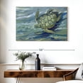 thumbnail image 3 of Elephant Stock East Point Sea Turtle Wall Art - Horizontal Canvas Wall Art - Living Room Wall Decor - Animal Canvas - Blue And Green Decor By Paul Brent - 39" x 26", 3 of 8