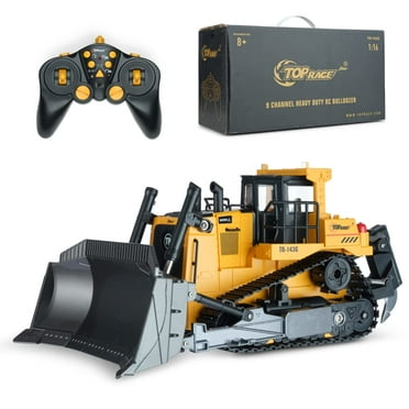 Top Race Remote Control Front Loader ┃9 Channel Heavy Duty Hobby Grade RC loader for Boys and Adults ┃RC Construction Vehicle with remote control backhoe ┃Wonderful easter gift for kids