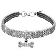 thumbnail image 2 of Pet Collar Rhinestone Bone Elastic Dog Collar Pet Necklace Collar for Dogs Cats, 2 of 9