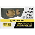 thumbnail image 4 of Scosche SE69KT2-WP1 Pair of 6x9 Car Audio Speaker Enclosures Sturdy Construction w/ Gray Carpet, 4 of 10