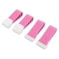 thumbnail image 2 of Topes de cuña para puerta, accesorios de puerta apilables, no perforados, de goma, color rosa, para sala de estar y baño, 4 Uds., 2 of 8