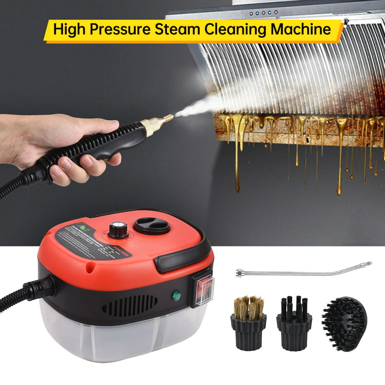Portable Handheld Steam Cleaner, 2500W High Temperature Pressurized Steam  Machine for Car Detailing Tiles Floor Cleaning Steamer, Orange