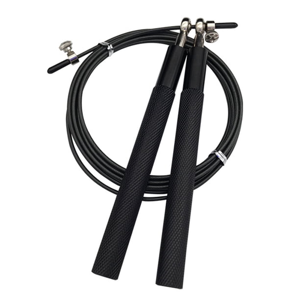 Cuerda de saltar de velocidad ajustable con mango de aleación de aluminio y rodamiento de bolas. Cuerda de ejercicio sin enredos para ejercicios de quema de grasa, entrenamiento de CrossFit, fitness,