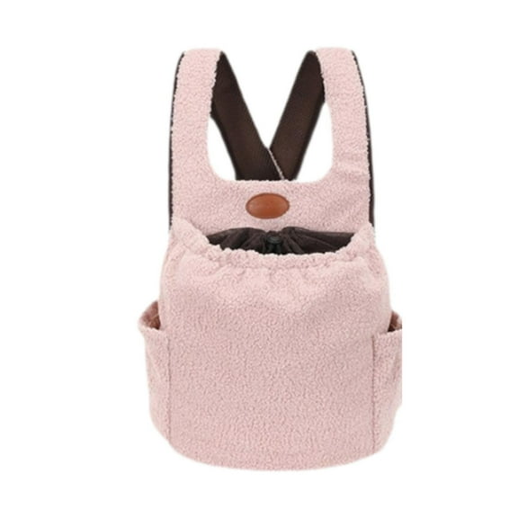 oshhni Pet Carrier Backpack Adjustable Novelty Travel Bag Breathable Kitten Dog Bag Pink