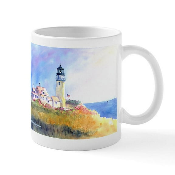 CafePress - Cape Cod Light Print Stainless Steel Travel Mugs - 11 oz Ceramic Mug - Novelty Coffee Tea Cup