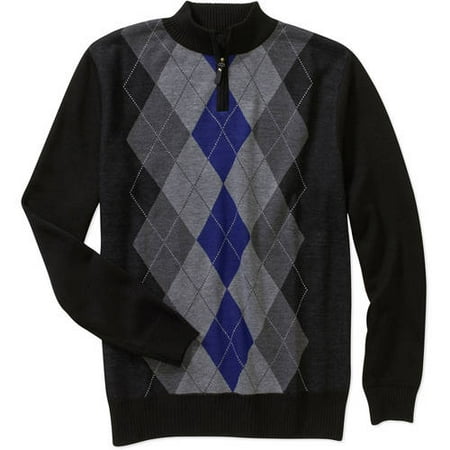 Big Men's 1/4 Zip Mock Neck Sweater