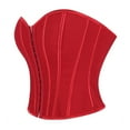 thumbnail image 2 of SRZYMJ Corset Top Bustier Renaissance Lace up Women Overbust Satin Plus Size, 2 of 5