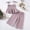 Pink, variant on Summer Clothes Toddler Girl Camisole Outfit Baby Linen Lace Smocked Sleeveless Tank Top Pants Set 1 6Y Baby Birth Matching Baby Gear Floral Print Outfits Baby Bundle Set Sweatsuits for Teen