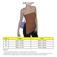 thumbnail image 5 of Brown Sleeveless Tube Top with Irregular Side Slit and Off-the-Shoulder Long Bandeau Style, Split Hem - Size L, 5 of 5
