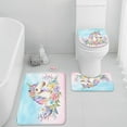 thumbnail image 5 of 4 Pcs Shower Curtain Sets, Iridescent Unicorn Space Rainbow Waterproof Bathroom Sets with Non-Slip Rugs, Toilet Lid Cover and Bath Mat, 12 Hooks, Accessories Modern Bathroom Decor 72" X 72", 5 of 6