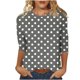 thumbnail image 2 of mfyjkho Tops Para Salir, Blusa Informal Con Cuello Redondo Y Mangas 3/4 Para Mujer Tops Para Salir Xxxl, 2 of 5