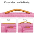 thumbnail image 6 of MOSISO Laptop Sleeve Carrying Case Compatible with MacBook Air 15 inch M3 M2 2024, Surface Laptop 15, HP Stream 14, 360 Protective Computer Handbag Briefcase with Handle, Rose Red, 6 of 6