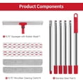 thumbnail image 2 of 2-in-1 Professional Window , 86.6'' Window Cleaner Tool with 6-Section Extension Pole, Window Cleaning Kit with 4 Microfiber Cloth, Window Washing Equipment for in/Outdoor Windows, 2 of 6