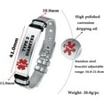 thumbnail image 3 of Magnetia Medical Alert Bracelets for Men, Strong Durable Stainless Bracelet Medical Id Bracelets, 3 of 7