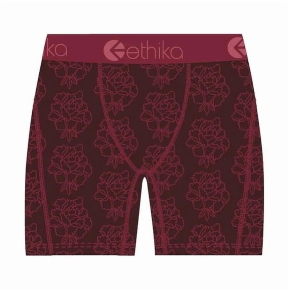 Ethika Men’s Mid Boxer Brief, 4-Way Stretch Performance Underwear - Kensei (RED, 2XLG)