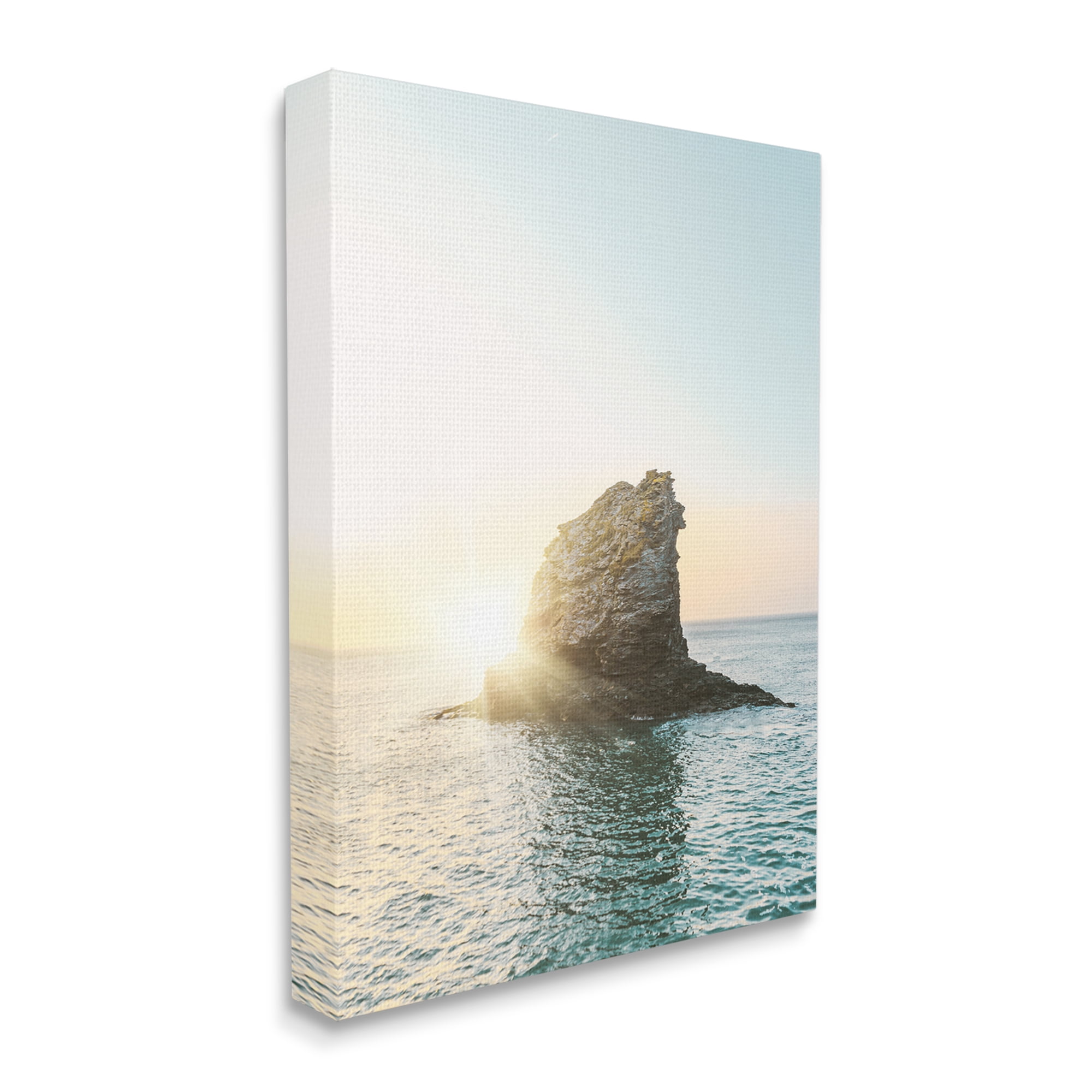 Stupell Industries Ocean Rock at Sunset Nature Photography Gallery Wrapped Canvas Print Wall Art, 36 x 48