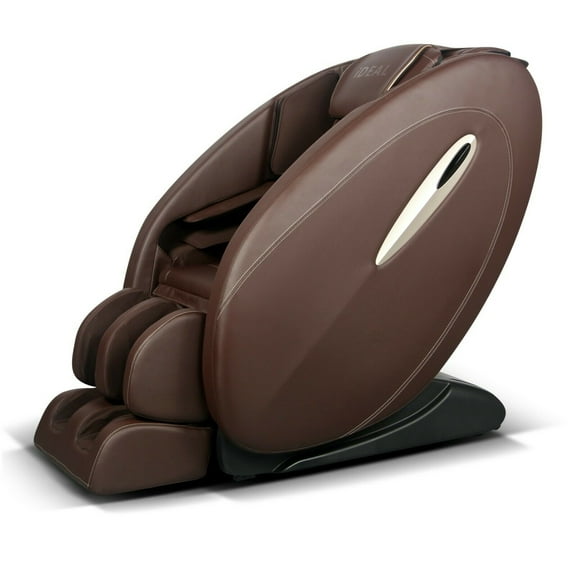 2023 Ideal SL-Track Smart Sliding Full Featured 3D Detect Heated Zero Gravity Massage Chair with Arm, Shoulder, Hands, Foot Air Massage and Foot Rolling System 10 Auto Programs, Stretch program BROWN