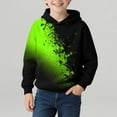 thumbnail image 4 of Atogsazn Kids Boys Oversized Hoodies Children Casual Gradient Fleece Long Sleeve Pullover Sweatshirt Fall Winter Tops 04-Green 9-10 Years Fashion, 4 of 7