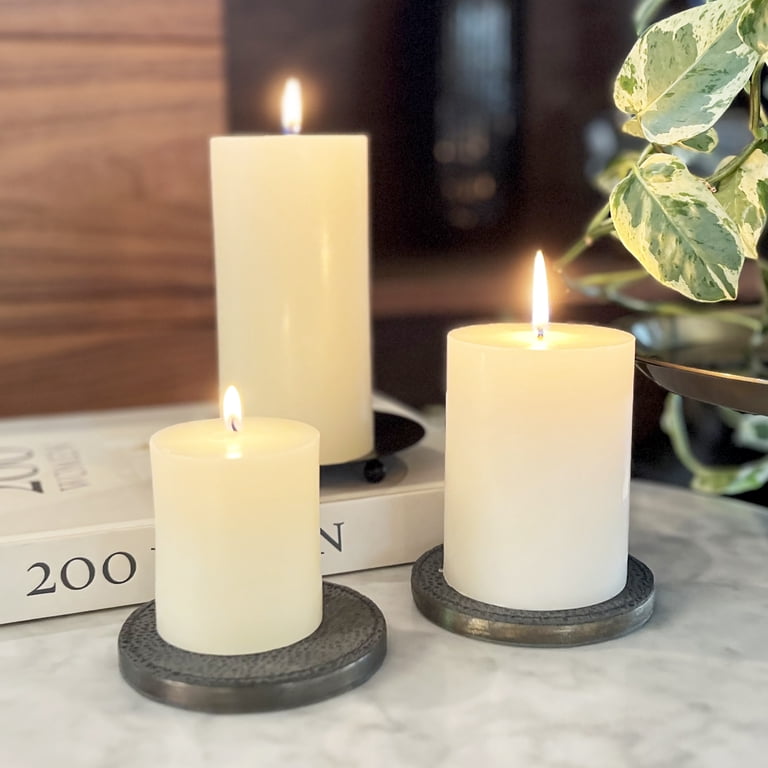Mainstays 3 x 4 Unscented Ivory Pillar Candles, 2-Pack photo 7