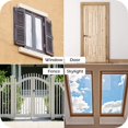 thumbnail image 4 of Paquete de 2 ganchos de cabina de 20 cm y placa pestillo de puerta y perno para cobertizo, persiana, jardín, garaje, gancho de ventana, cerradura de puerta corredera, plateado, 4 of 5