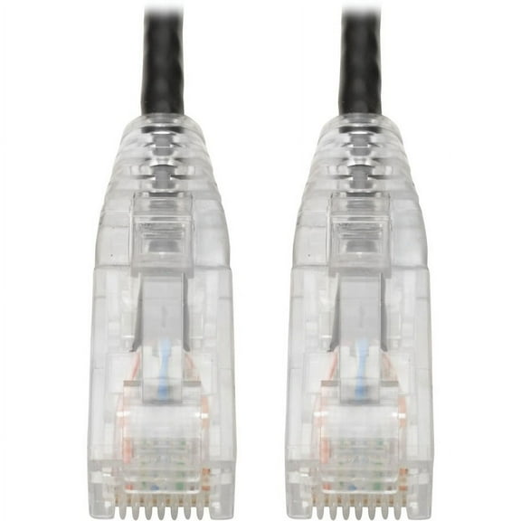 Tripp Lite Cat6 Utp Patch Cable (rj45), M/m, Gigabit, Snagless, Molded, Slim, Black, 1 Ft.