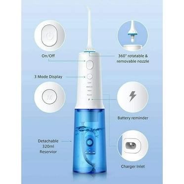 Upgraded Cordless Water Flosser USB Rechargeable Dental Oral Irrigator 320ml4mode