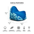 thumbnail image 3 of Big Joe Warp Bean Bag Chair, Blue Woodland Camo Smartmax, Durable Polyester Nylon Blend, 3 feet, 3 of 7