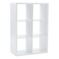 thumbnail image 1 of Linon Lane Six Cubby Open Back Storage Cabinet in White Wood, 1 of 12