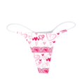 thumbnail image 5 of ZHOUCHANKIDS Women's Valentine's Day Printed Thong Panties Breathable Soft Comfortable Underwear for Her White XXL, 5 of 6