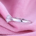 thumbnail image 4 of 1CT Lab Created Diamond Round Cut Solitaire Engagement Ring 14K White Gold Plated, 4 of 4