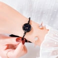 thumbnail image 1 of Reloj de cuarzo para mujer, relojes para mujer, reloj de acero inoxidable con incrustaciones de estrellas, reloj de cuarzo para mujer, reloj de cuarzo, 1 of 4