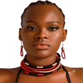 thumbnail image 5 of Multilayer Tribal Choker Necklace Colorful Rope Weave African Necklaces Woven Chockers Chunky Statement Necklace and Earrings Set for Women, 5 of 5