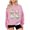 Pink, variant on Gunia Womens Halloween Ghost Sweatshirt Fashion Cute Casual Print Round Neck Hoodless Long Sleeve Hoodie Pullover Tops Fall Trendy Clothes Beige S-2Xl