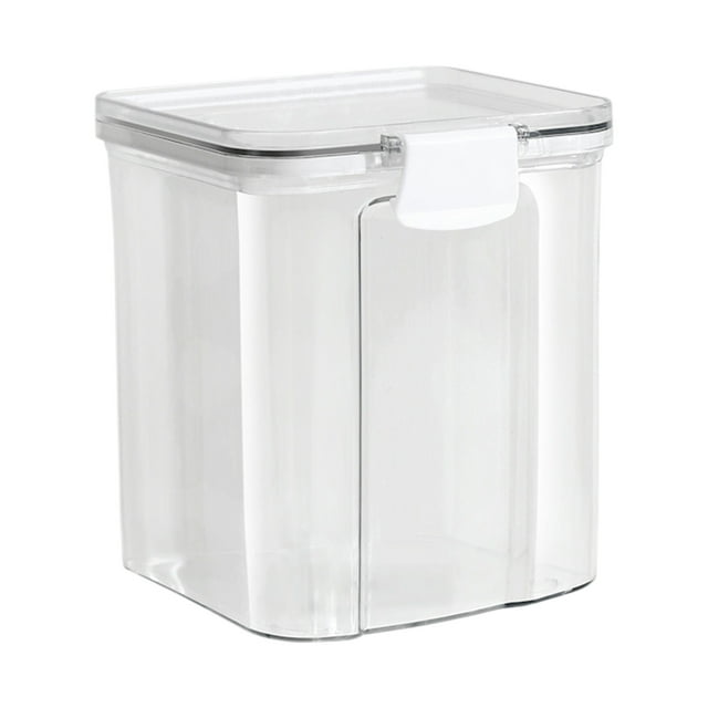 YIMWNYI Clear Airtight Food Storage Container, Plastic Canisters, Kitchen Pantry Organization, Leak-Proof Storage, Ideal for Flour, Rice, Snacks, Easy to Clean, Food Safe, BPA-Free