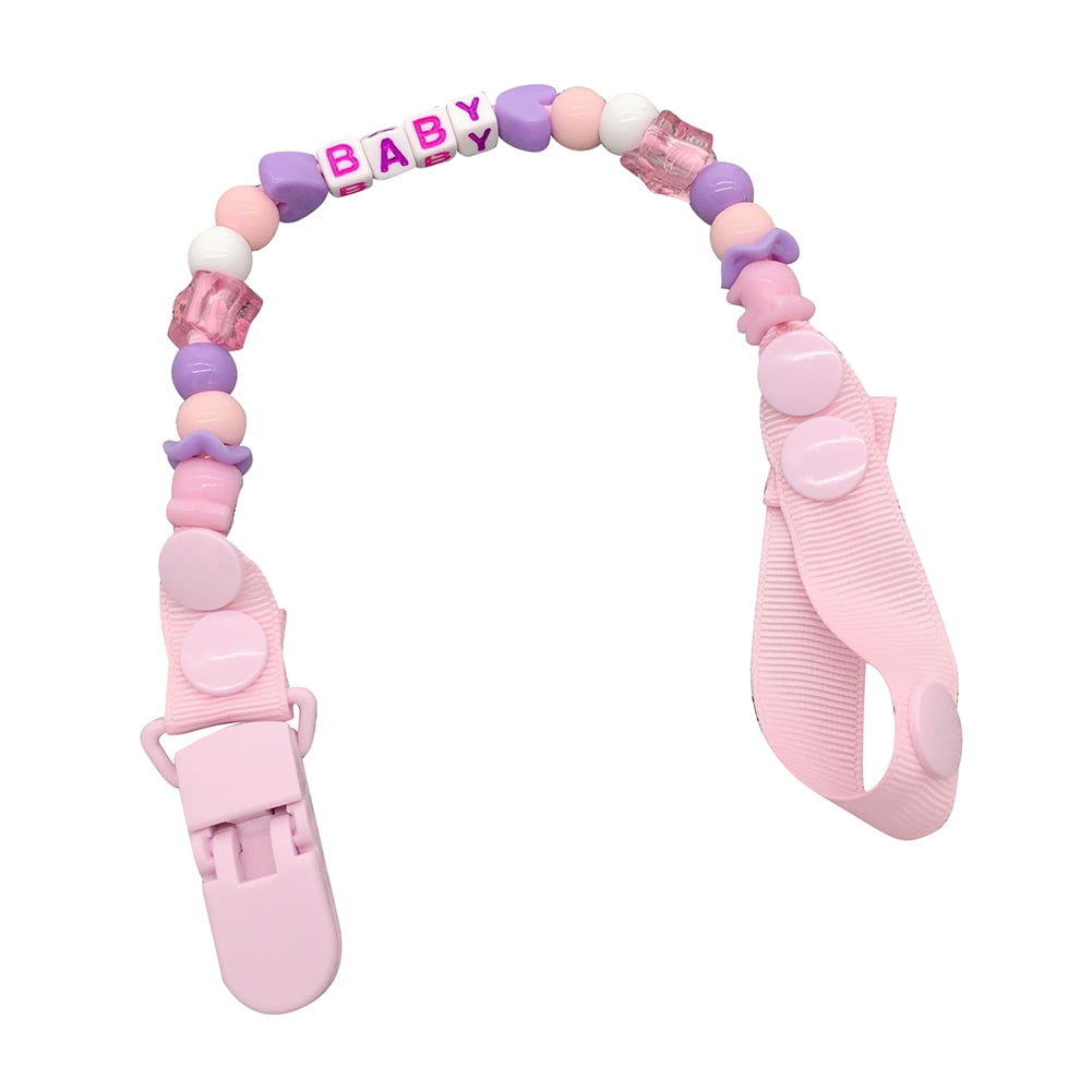 personalized beaded pacifier clips