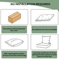 thumbnail image 3 of Geemuslly 14-Piece Outdoor Sectional Replacement Cushion Set, Waterproof Patio Cushions for 6-Seat Furniture, Liner&Cover (Not include sofa), Dark Green, 3 of 7