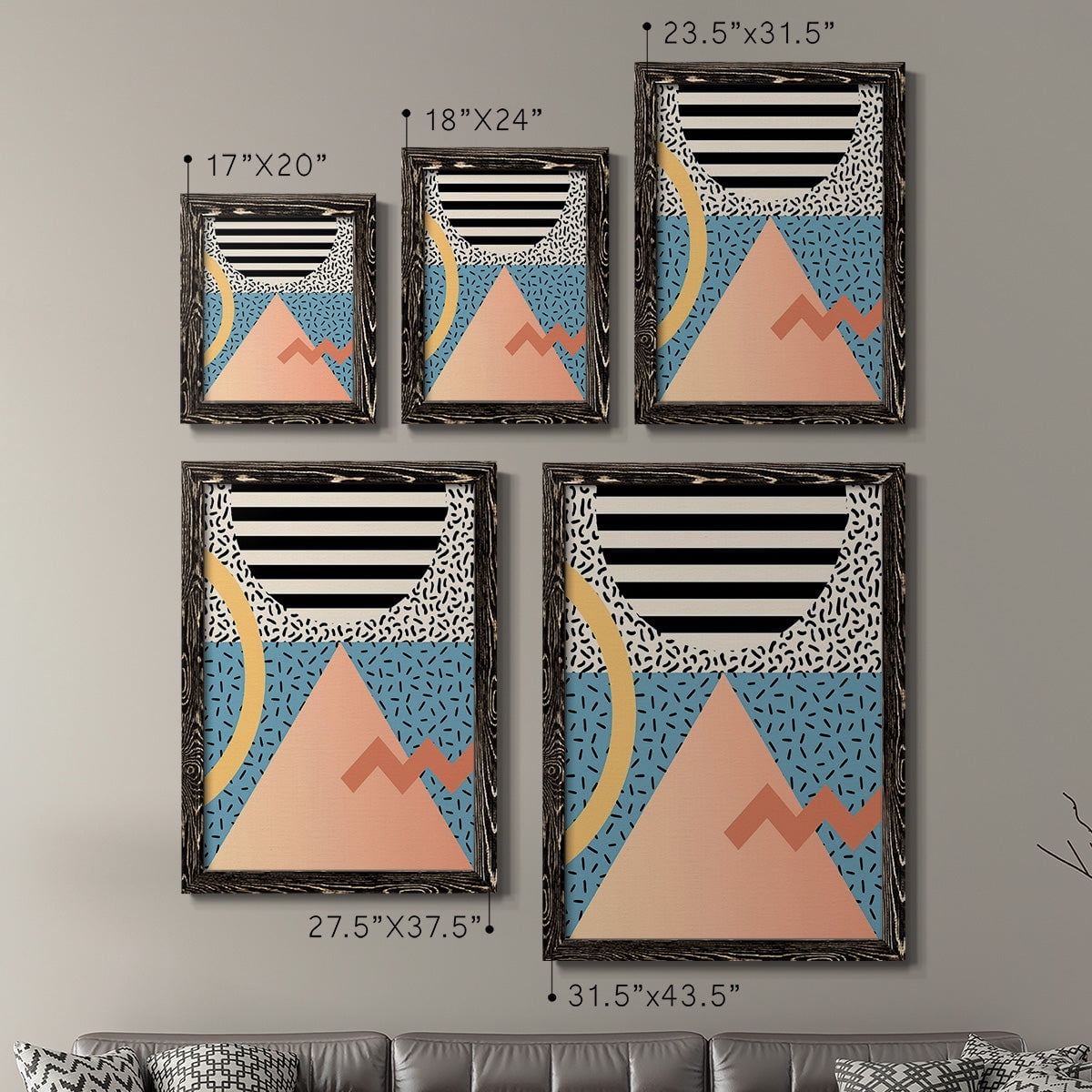 Modern Memphis I - Premium Framed Canvas 2 Piece Set - Ready to Hang