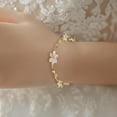 thumbnail image 6 of SPOORYYO Flower Exquisite Petal Bracelet Personalized Fashion Jewelry Elegant Floral Design Sparkling Accessory Lightweight Comfortable Gift, 6 of 6