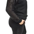 thumbnail image 4 of Conjunto de pants con lentejuela Roman Fashion /Tallas Extras, 8049 (Negro) negro 42, 4 of 7