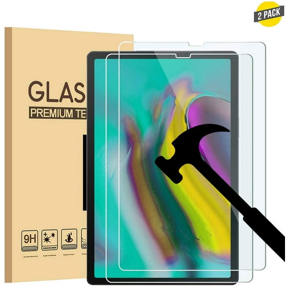 [2 Pack] EpicGadget for Galaxy Tab S6 10.5" (SM-T860/865) 2019 Screen Protector, 9H Scratch Resistant Bubble Free Tempered Glass Screen Protector for Samsung Galaxy Tab S6 10.5 Tablet Released 2019