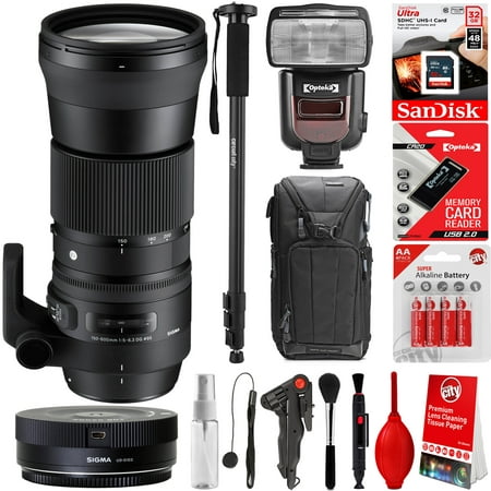 Sigma 150-600mm f 5-6.3 DG OS HSM Contemporary Lens for Nikon DSLR + 20PC Bundle for D810 D750 D610 D7500 D7200 D7100 D7000 D500 D5600 D5500 D5300 D5200 D5100 D3400 D3300 D3200 and